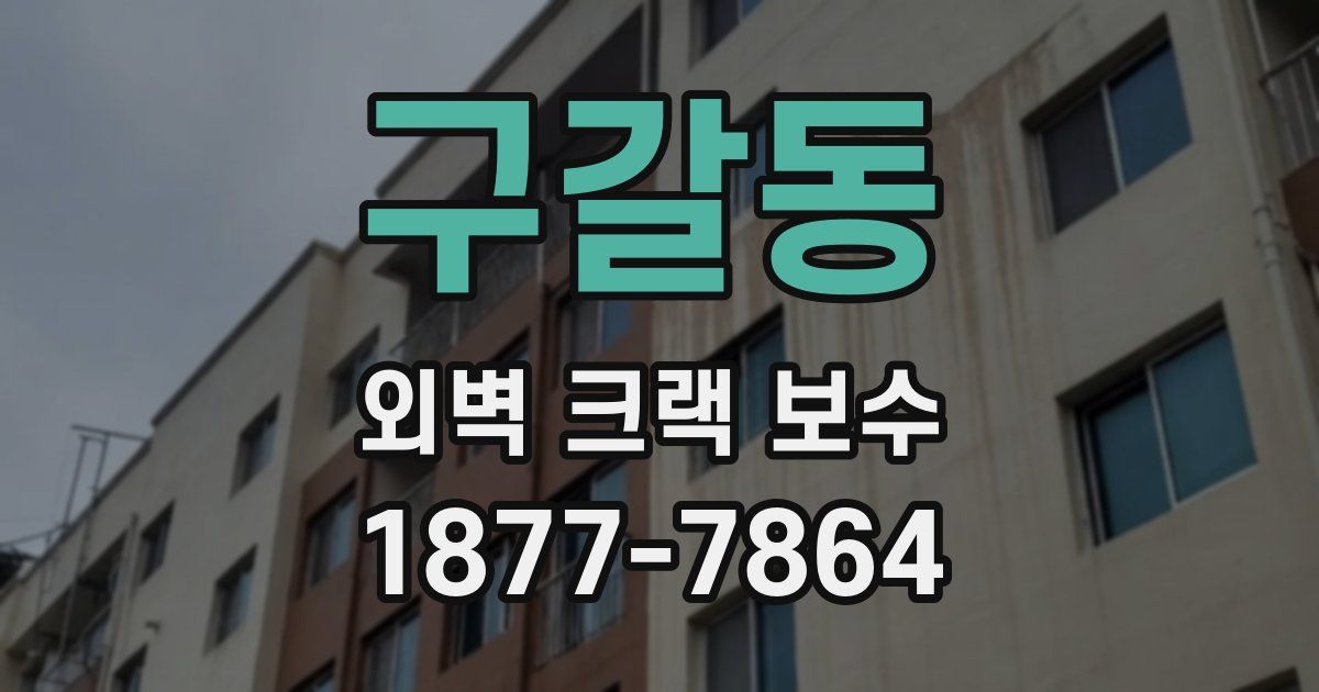 구갈동 외벽 크랙 보수