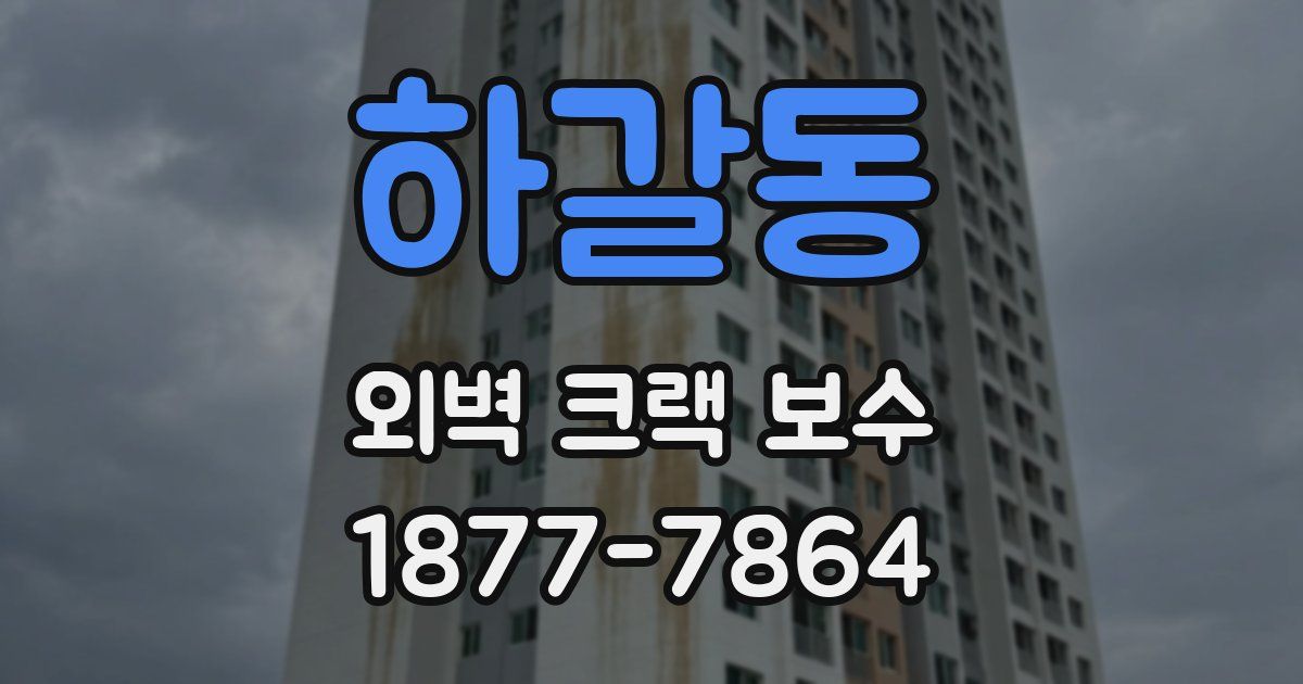 하갈동 외벽 크랙 보수