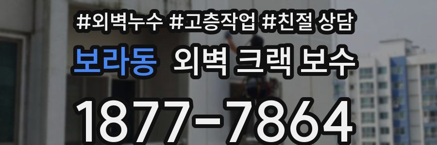 보라동 외벽 크랙 보수