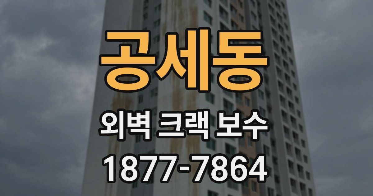 공세동 외벽 크랙 보수