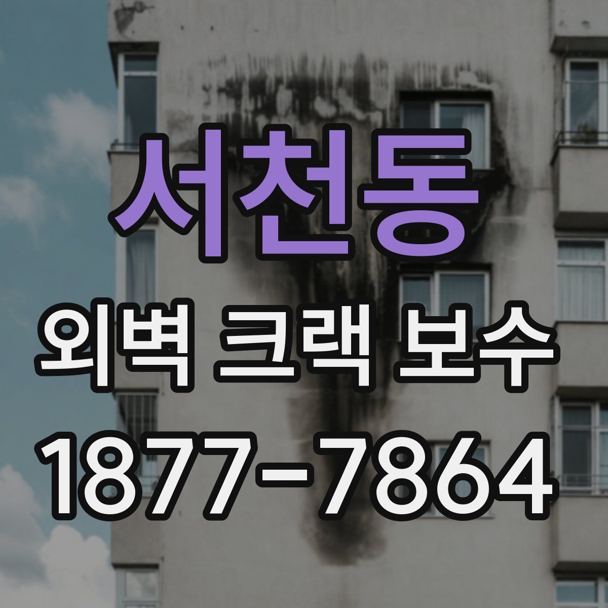 서천동 외벽 크랙 보수