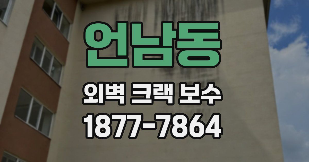 언남동 외벽 크랙 보수
