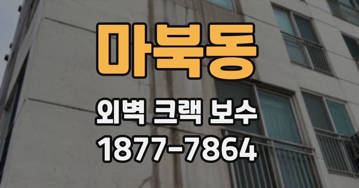 마북동 외벽 크랙 보수