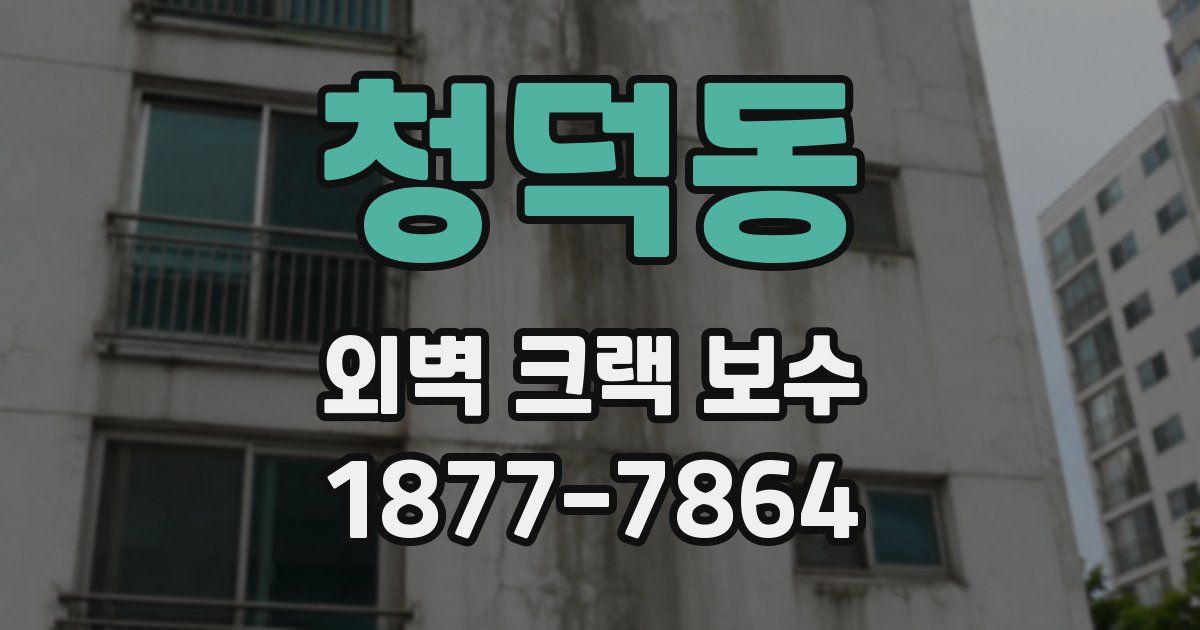 청덕동 외벽 크랙 보수
