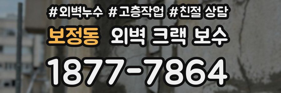 보정동 외벽 크랙 보수