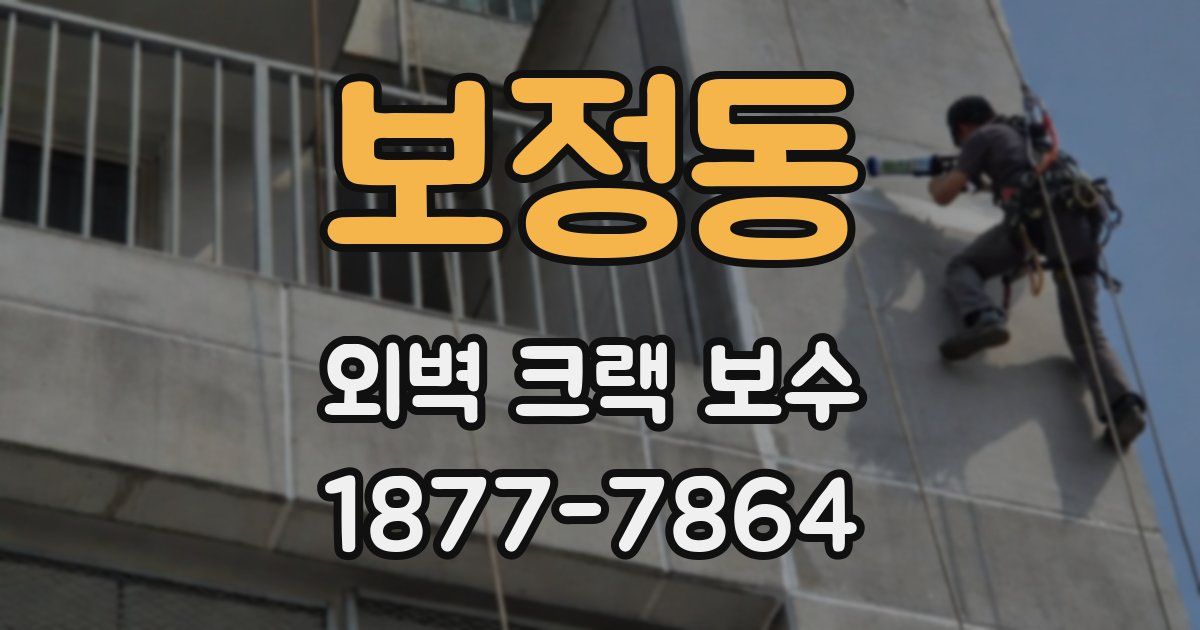 보정동 외벽 크랙 보수