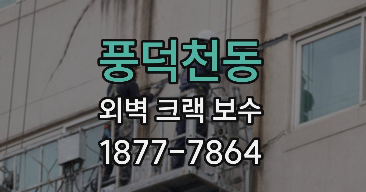 풍덕천동 외벽 크랙 보수