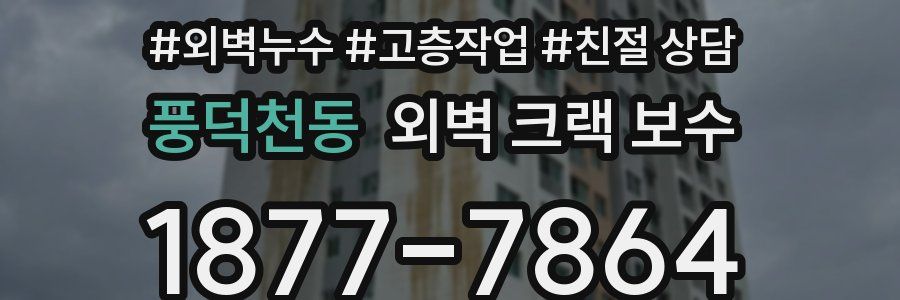 풍덕천동 외벽 크랙 보수