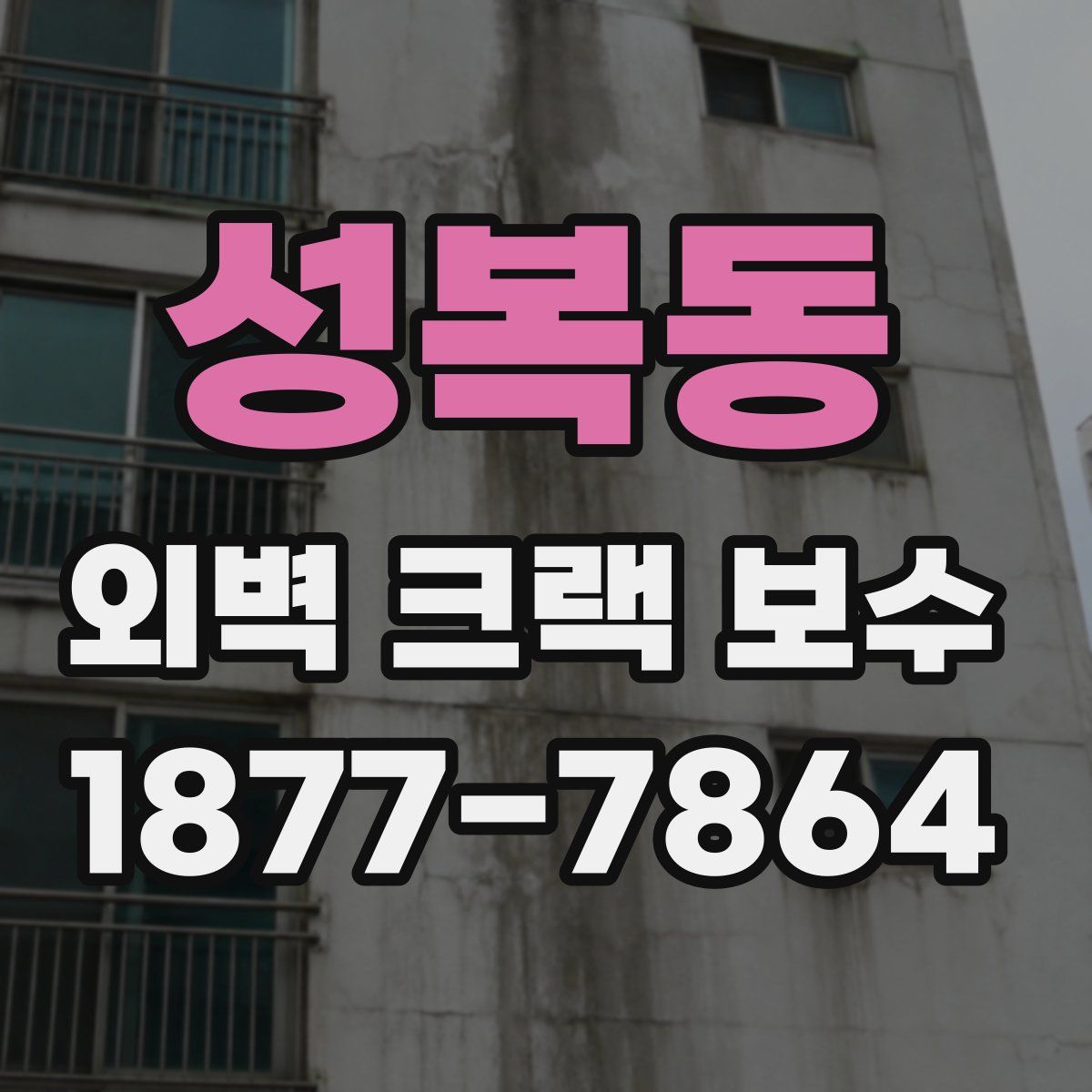 성복동 외벽 크랙 보수