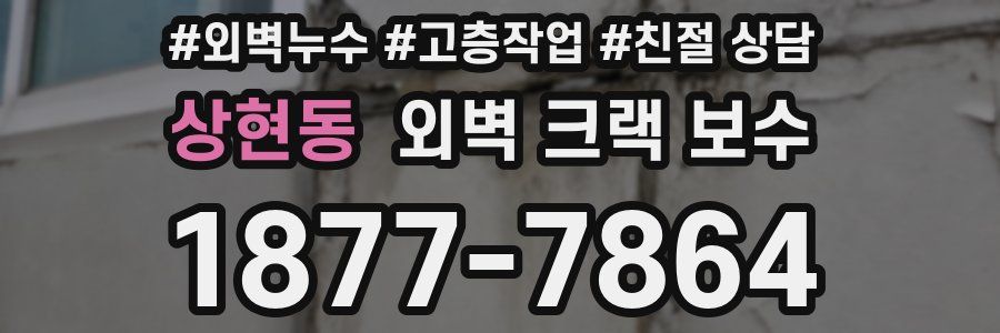 상현동 외벽 크랙 보수
