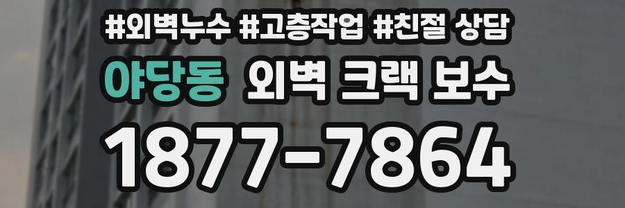 야당동 외벽 크랙 보수