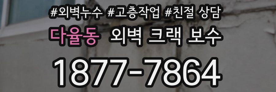 다율동 외벽 크랙 보수