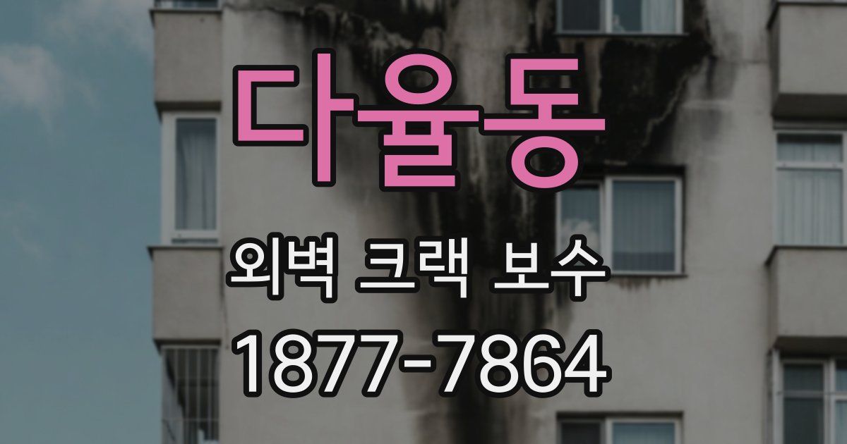 다율동 외벽 크랙 보수