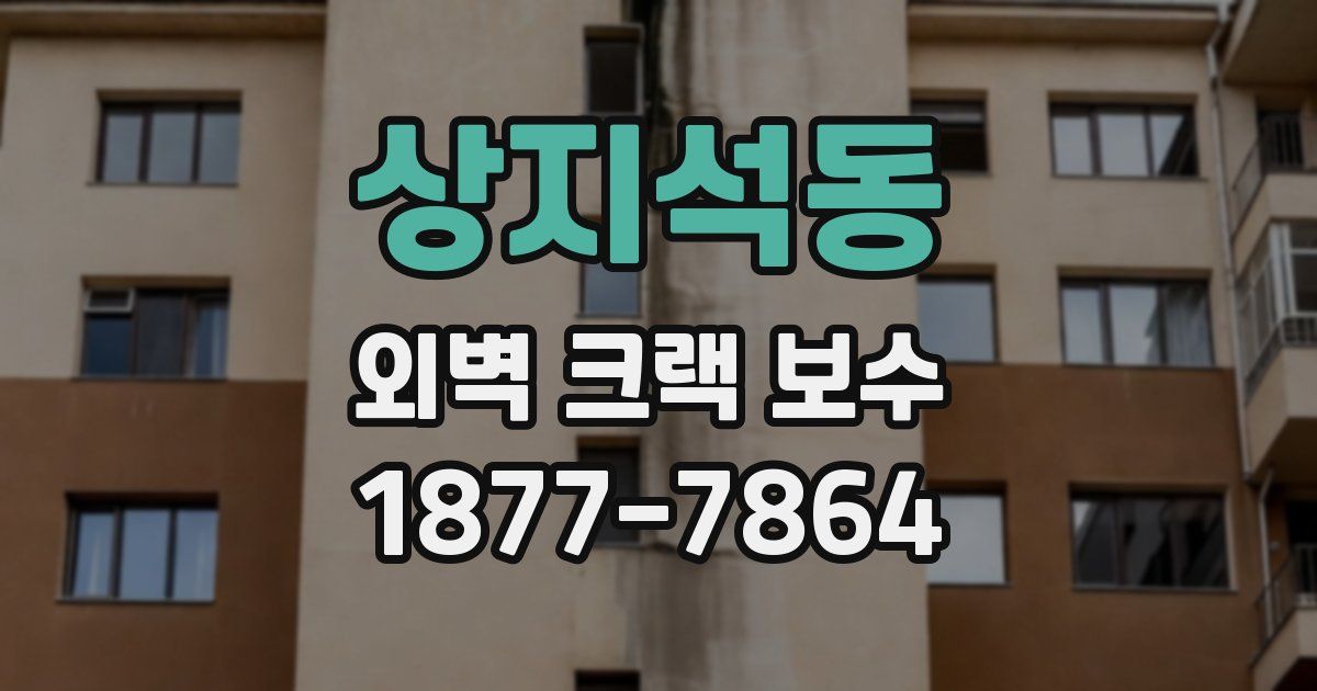 상지석동 외벽 크랙 보수