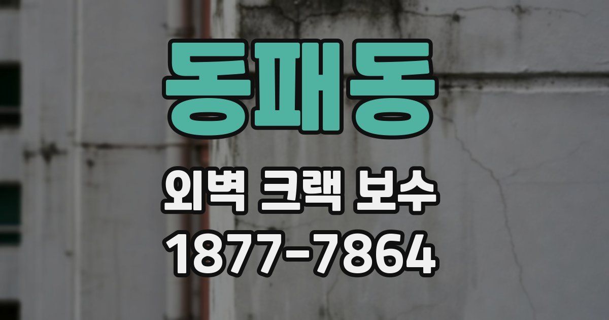 동패동 외벽 크랙 보수