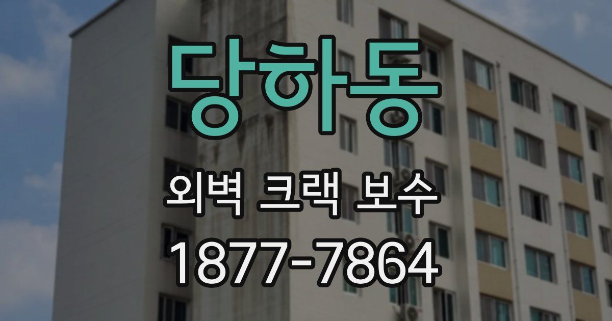당하동 외벽 크랙 보수