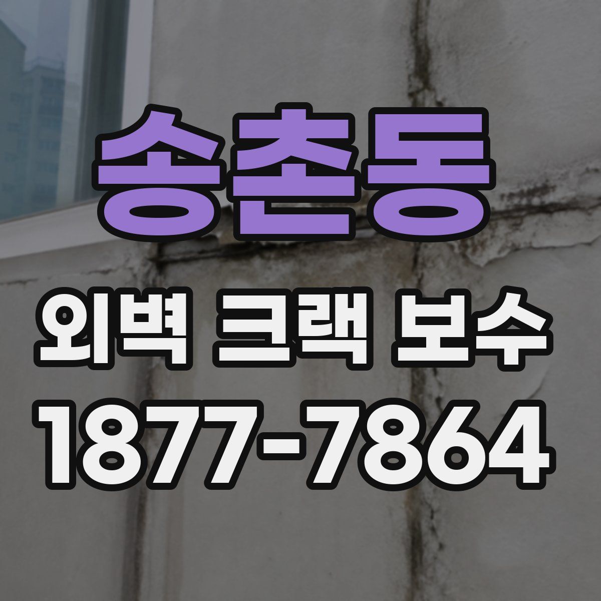 송촌동 외벽 크랙 보수