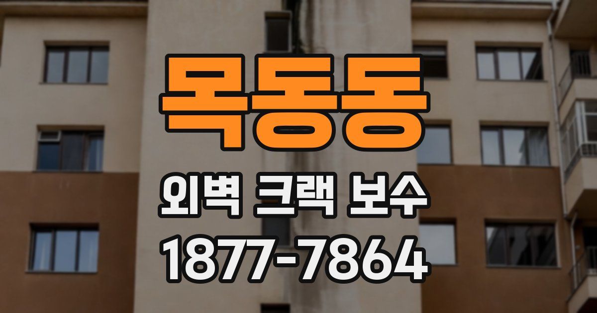 목동동 외벽 크랙 보수