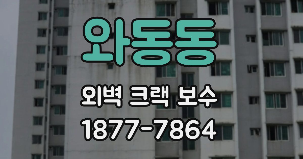 와동동 외벽 크랙 보수