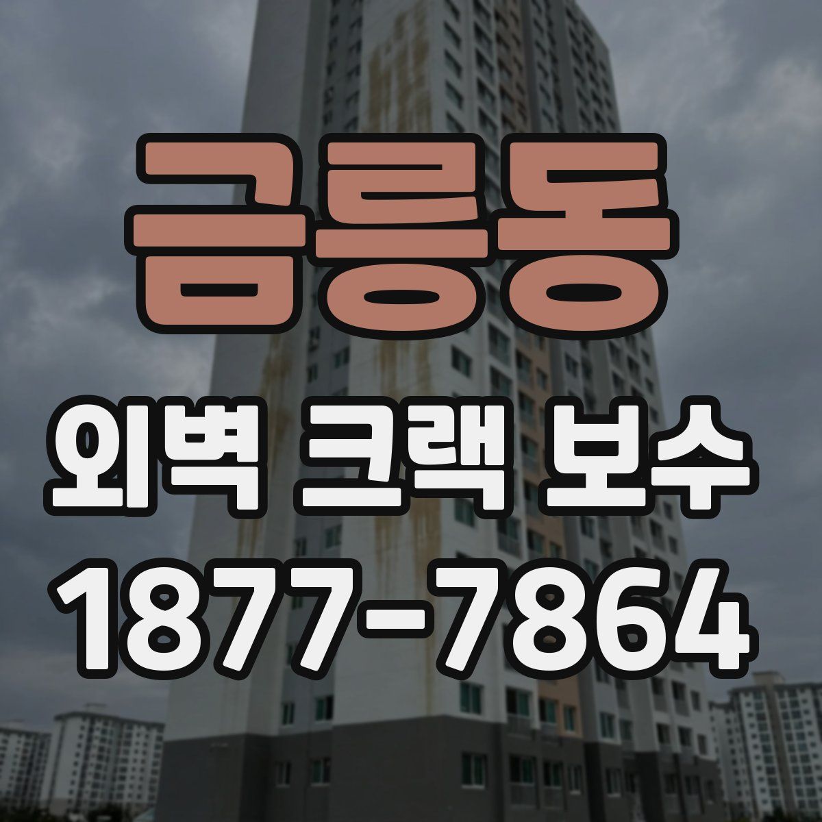 금릉동 외벽 크랙 보수