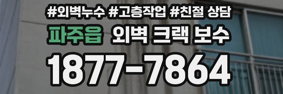 파주읍 외벽 크랙 보수