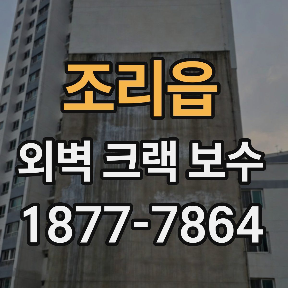 조리읍 외벽 크랙 보수