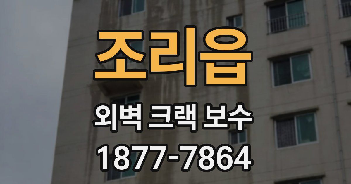 조리읍 외벽 크랙 보수