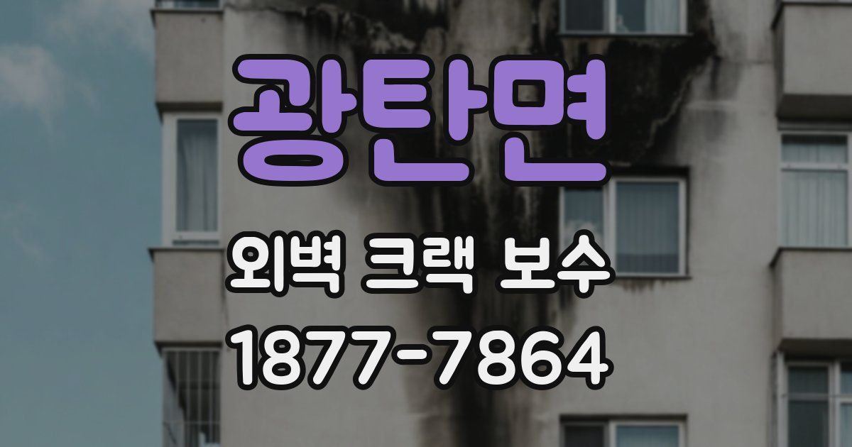 광탄면 외벽 크랙 보수