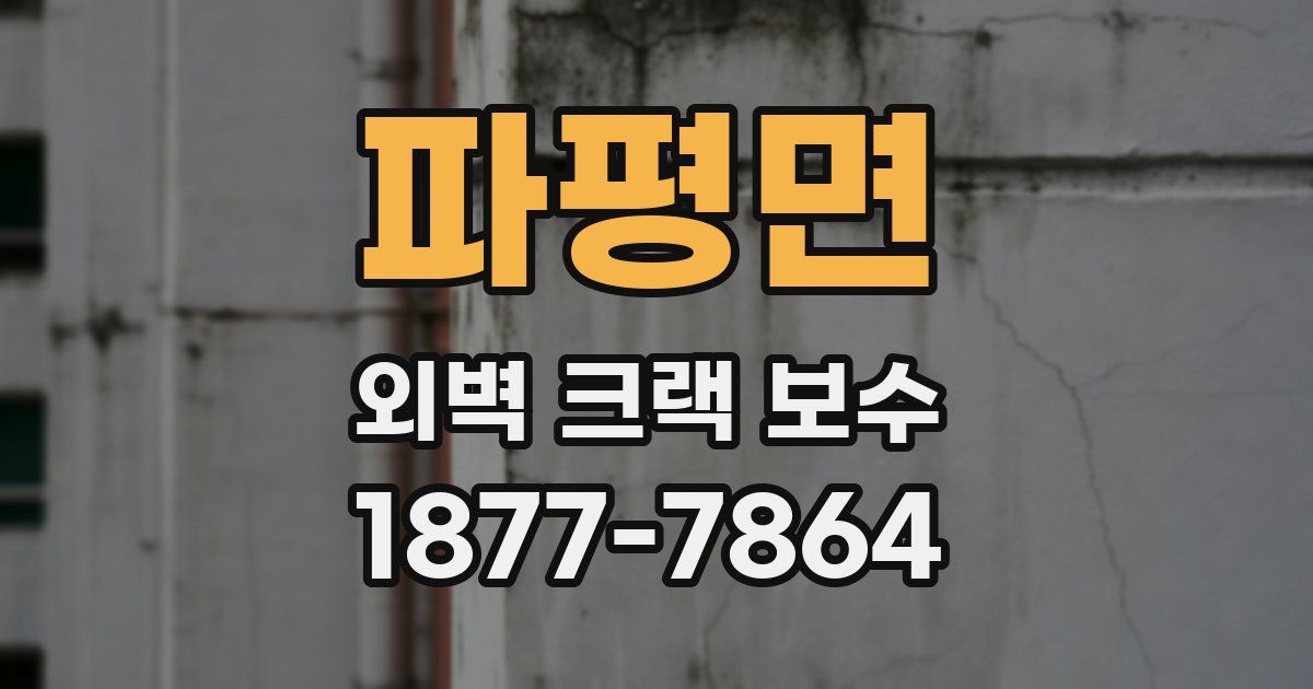 파평면 외벽 크랙 보수