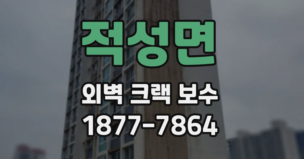 적성면 외벽 크랙 보수