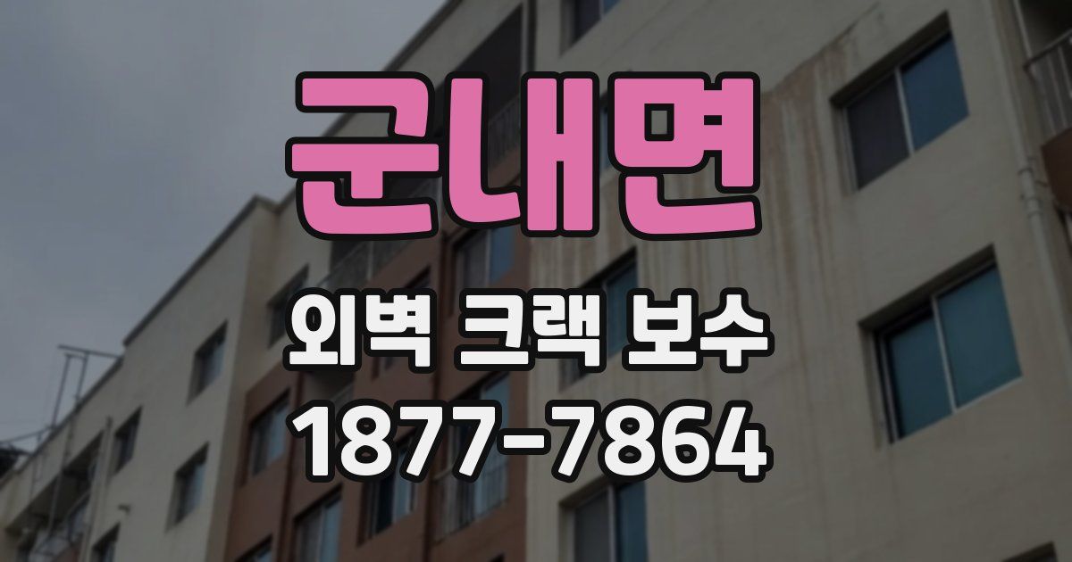 군내면 외벽 크랙 보수