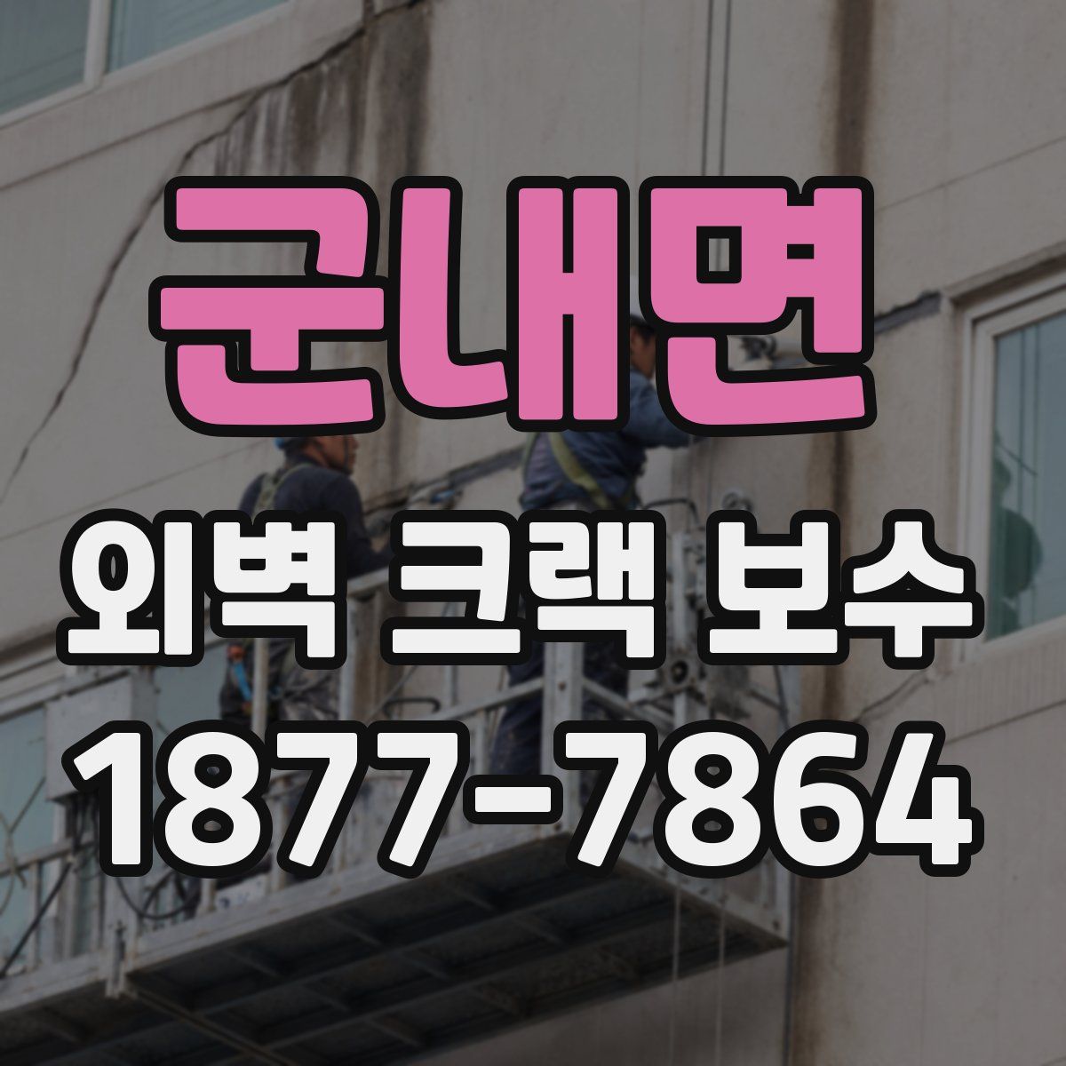 군내면 외벽 크랙 보수