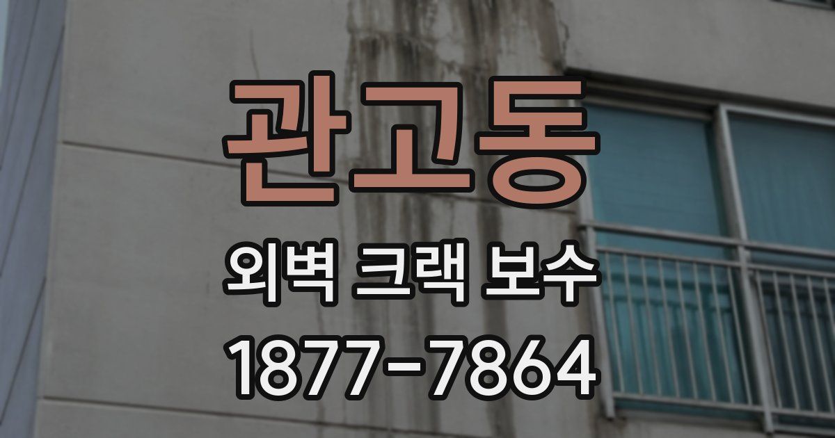 관고동 외벽 크랙 보수