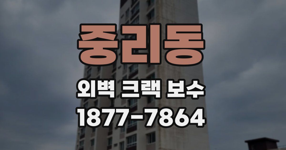 중리동 외벽 크랙 보수