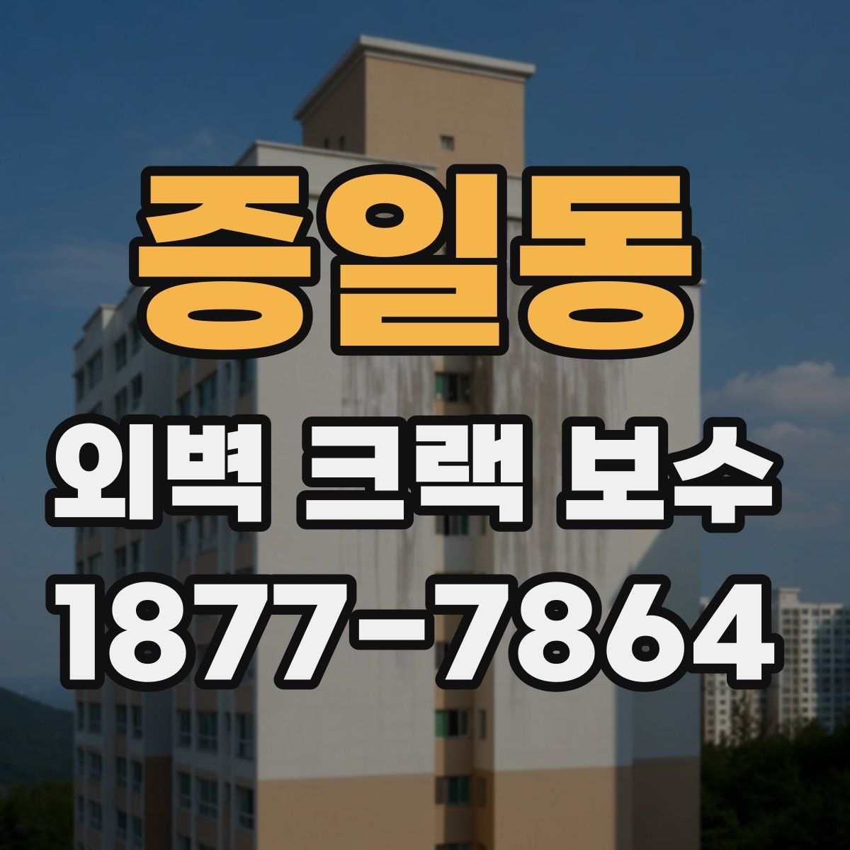 증일동 외벽 크랙 보수