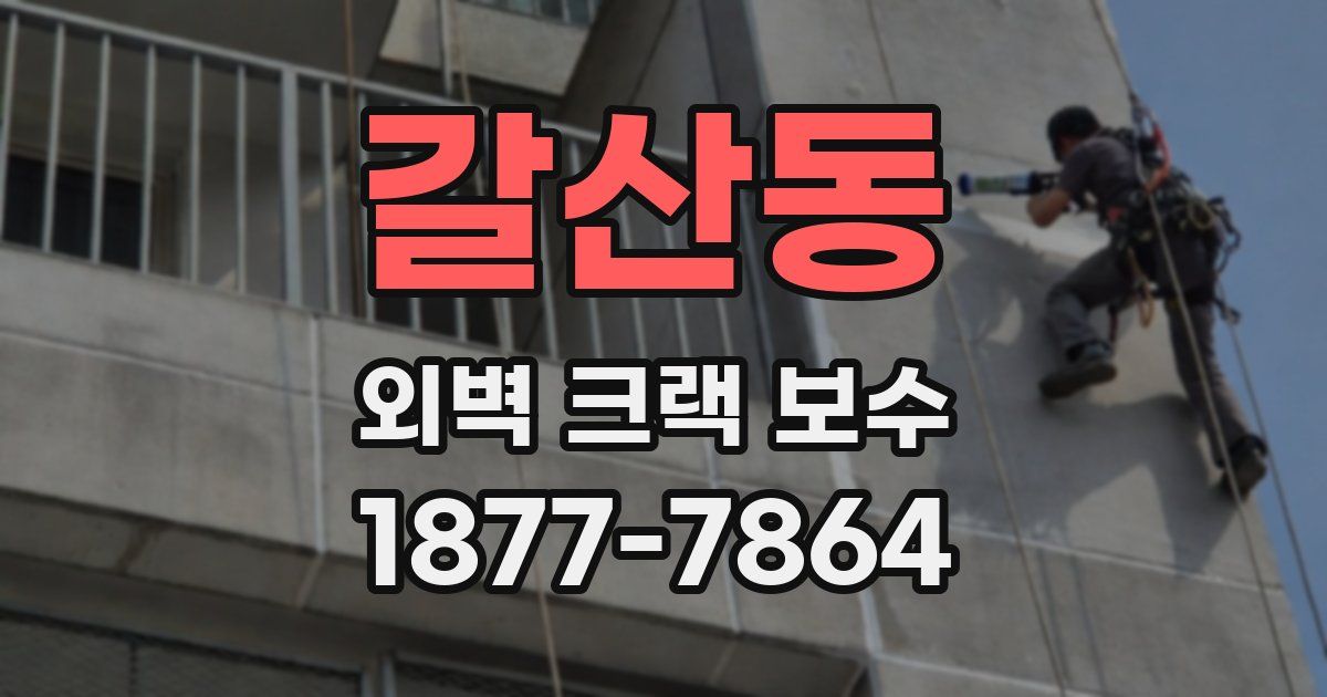 갈산동 외벽 크랙 보수
