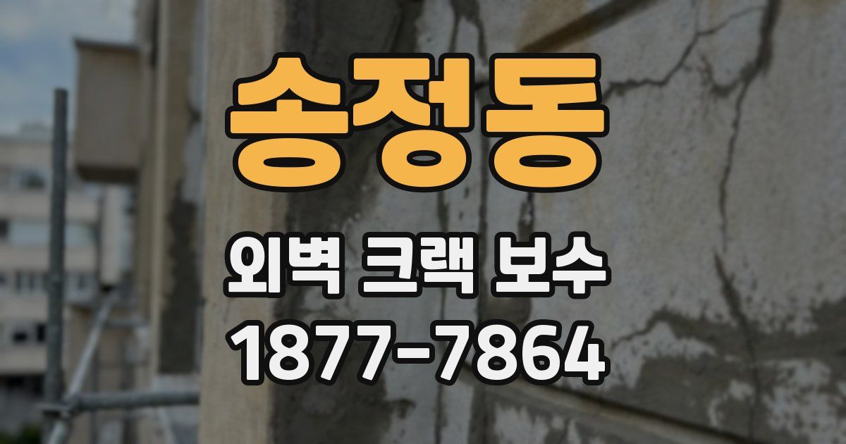 송정동 외벽 크랙 보수