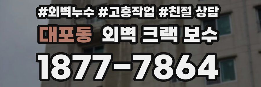 대포동 외벽 크랙 보수