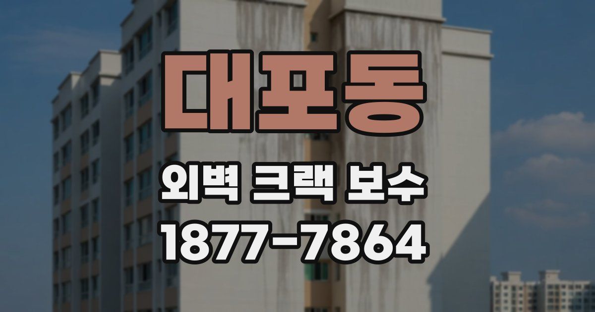 대포동 외벽 크랙 보수