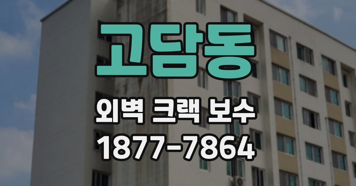 고담동 외벽 크랙 보수