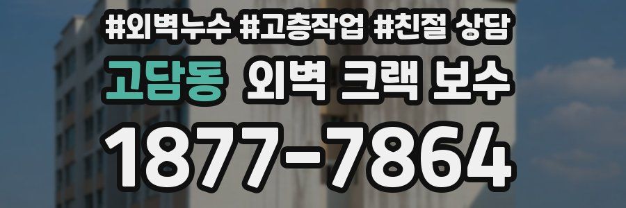 고담동 외벽 크랙 보수