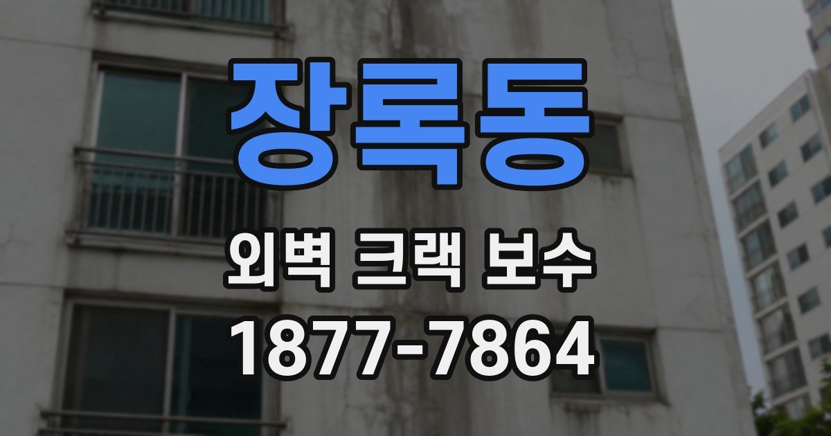 장록동 외벽 크랙 보수