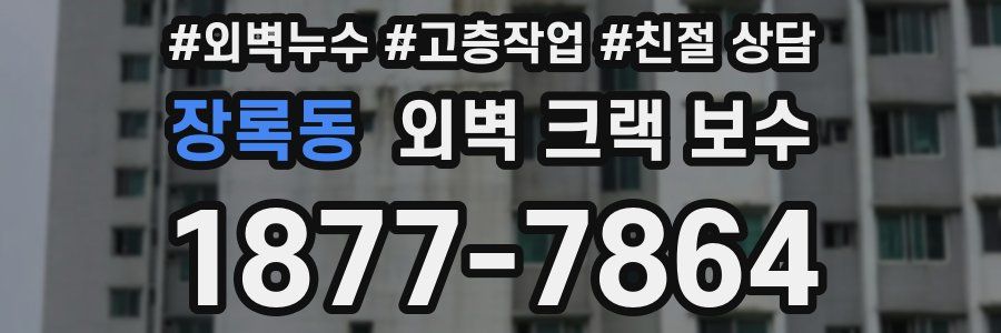 장록동 외벽 크랙 보수