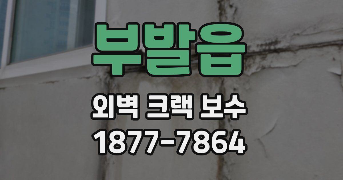 부발읍 외벽 크랙 보수