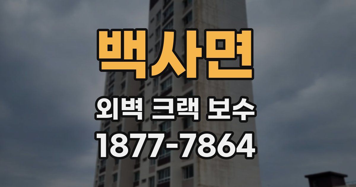 백사면 외벽 크랙 보수