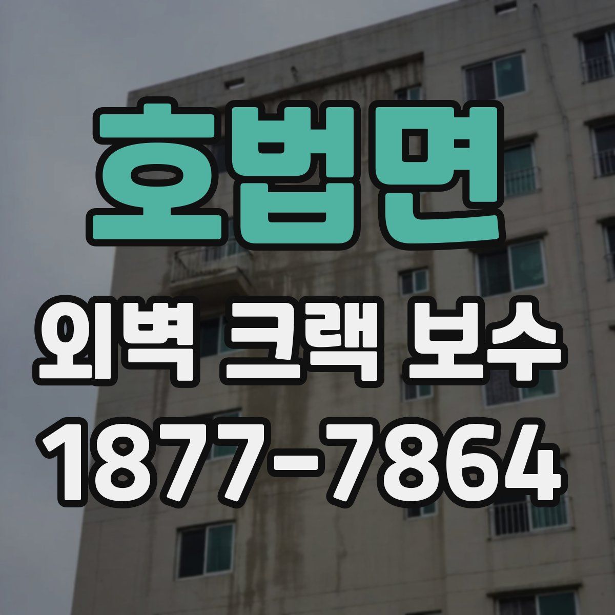 호법면 외벽 크랙 보수