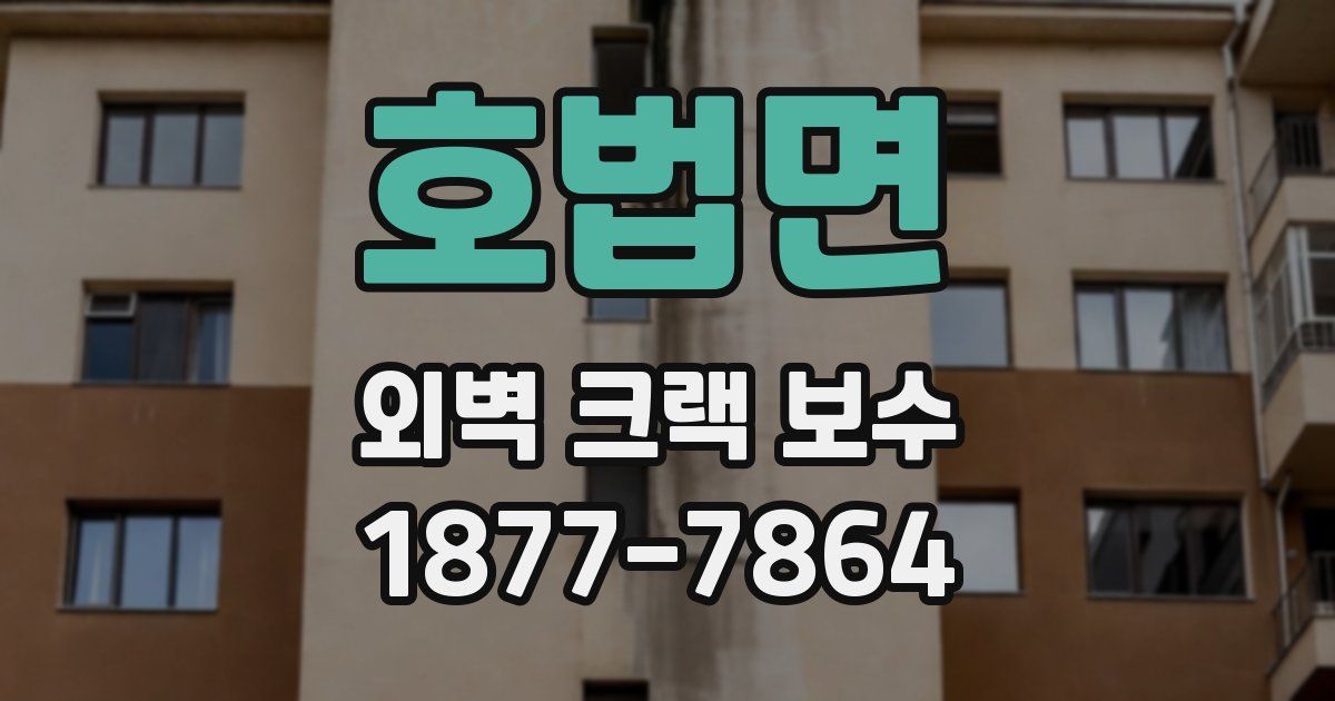 호법면 외벽 크랙 보수