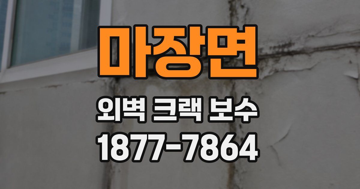 마장면 외벽 크랙 보수