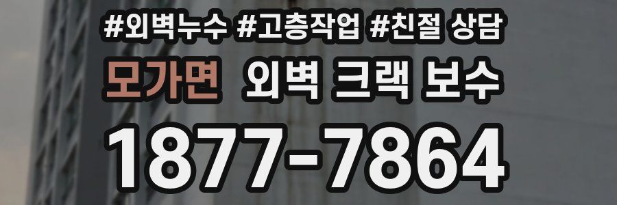 모가면 외벽 크랙 보수
