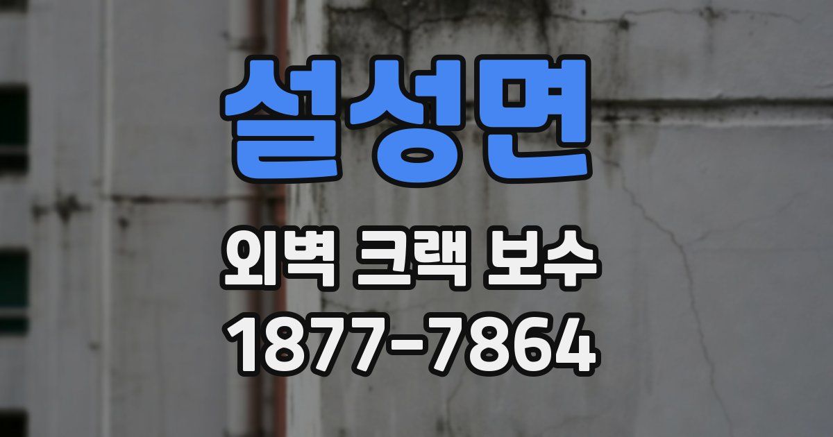설성면 외벽 크랙 보수